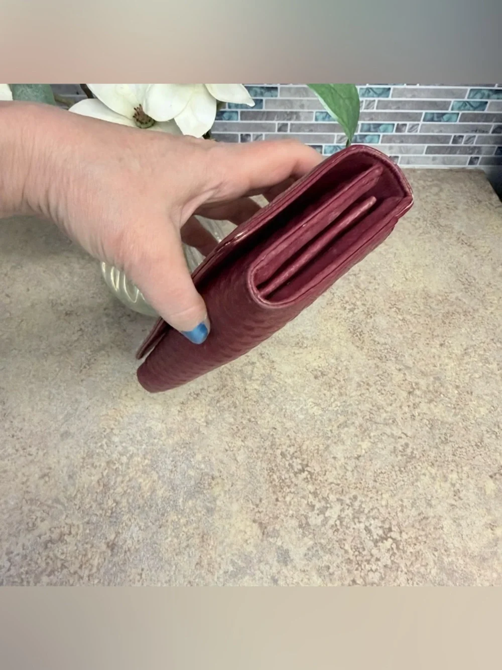 Tory Burch burgundy wallet